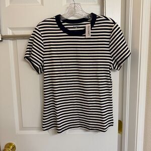 NWT Old Navy Snug Fit Striped Short Sleeve Rib-Knit Tee Size XL Tall